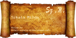 Szkala Milda névjegykártya